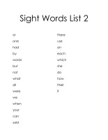 Sight Words List 2