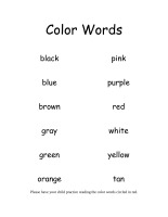 Color Words PDF